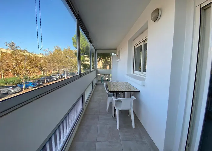T2 A Balaruc-les-bains, Proche Cures, Wifi, Animaux Admis, Climatisation - Fr-1-503-189 דירה